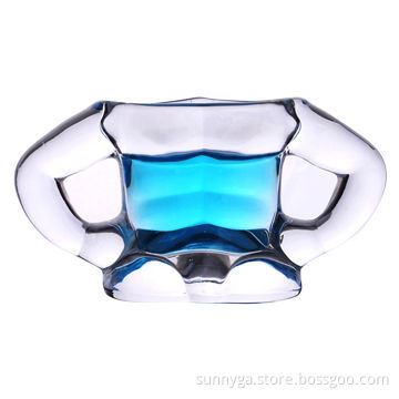 Muscle-shaped Shot Glass, 1oz Capacity, Unique Design